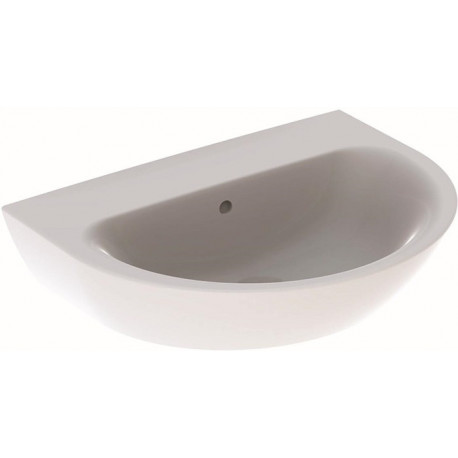 Lavabo Geberit RENOVA sans trou de robinetterieavec trop plein 650x500mm blanc