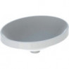 Lavabo à encastrer VariForm oval 500x400mm sans trou de robinetterie sans trop plein blanc KT