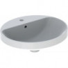 Lavabo à encastrer VariForm oval 500x450mm avec trou pour robinetavec trop plein blanc KT
