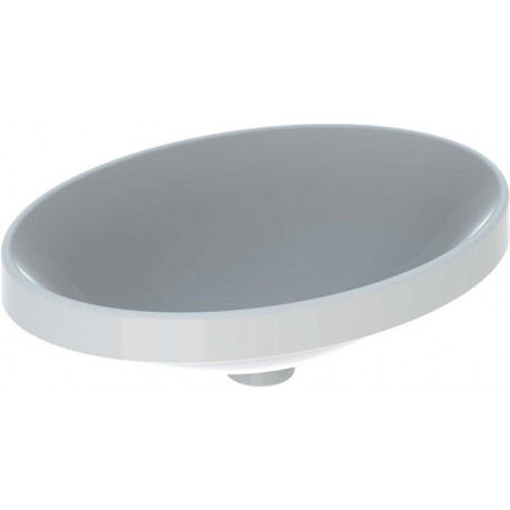 Lavabo à encastrer VariForm oval 550x400mm sans trou de robinetterie sans trop plein blanc KT