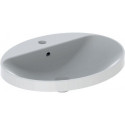 Lavabo à encastrer VariForm oval 600x480mm avec trou pour robinetavec trop plein blanc KT