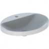 Lavabo à encastrer VariForm oval 600x480mm avec trou pour robinet sans trop plein blanc KT