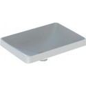 Lavabo à encastrer VariForm rectangulaire 550x400mm sans trou de robinetterie sans trop plein blanc KT