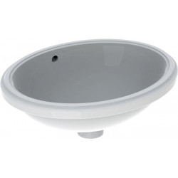 Lavabo sous plan VariForm oval 420x330mm sans trou de robinetterieavec trop plein blanc KT