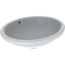 Lavabo sous plan VariForm oval 500x400mm sans trou de robinetterieavec trop plein blanc KT