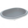 Lavabo sous plan VariForm elliptique, 550x400mm sans trou de robinetterie sans trop plein blanc KT