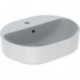 Lavabo VariForm elliptique 500x400mm avec trou pour robinetavec trop plein blanc KT