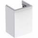 Meuble bas Geberit Smyle Square pour lave-mains,avec une porte: Largeur 44.2cm, Hauteur 61.7cm, Profondeur 35.6cm, blanc / laqué très brillant, blanc alpin / thermopoudré mat, Largeur de lavabo:45cm, Charnières à droite 
