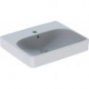 Lave-mains GE Smyle Squadroite50x41cm avec trou pour robinetterie. avec trop-plein.. KeraTect