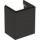 Meuble bas Geberit Smyle Square pour lave-mains,avec une porte: Largeur 49.2cm, Hauteur 61.7cm, Profondeur 40.6cm, gris velouté / laqué mat, gris velouté / thermopoudré mat, Largeur de lavabo:50cm, Charnières à gauche 