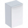 Meuble latéral bas Geberit Smyle Squareavec une porte: Largeur 36cm, Hauteur 60cm, Profondeur 32.6cm, blanc / laqué très brillant, blanc alpin / thermopoudré mat, Charnières à gauche 