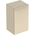 Meuble latéral bas Geberit Smyle Squareavec une porte: Largeur 36cm, Hauteur 60cm, Profondeur 32.6cm, sable gris/laqué très brillant, sable gris / thermopoudré mat, Charnières à gauche 