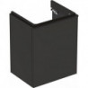 Meuble bas Geberit Smyle Square pour lave-mains,avec une porte: Largeur 49.2cm, Hauteur 61.7cm, Profondeur 40.6cm, gris velouté / laqué mat, gris velouté / thermopoudré mat, Largeur de lavabo:50cm, Charnières à droite 