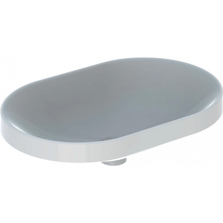 Lavabo à encastrer VariForm elliptique 600x400mm sans trou de robinetterie sans trop plein blanc
