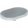 Lavabo à encastrer VariForm elliptique 600x400mm sans trou de robinetterie sans trop plein blanc