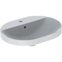 Lavabo à encastrer VariForm elliptique 600x450mm avec trou pour robinetavec trop plein blanc
