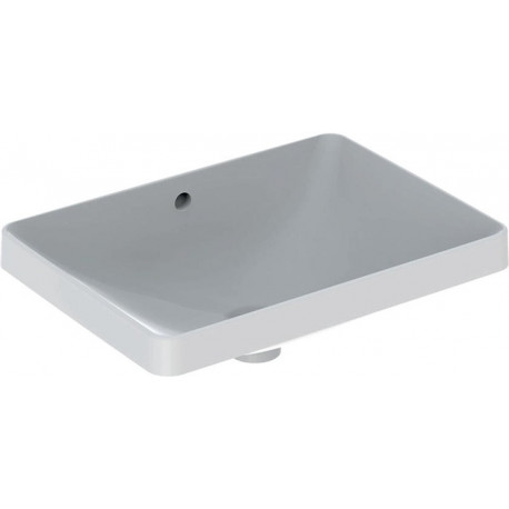 Lavabo à encastrer VariForm rectangulaire 550x400mm sans trou de robinetterieavec trop plein blanc