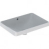 Lavabo à encastrer VariForm rectangulaire 550x400mm sans trou de robinetterieavec trop plein blanc