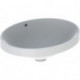 Lavabo à encastrer VariForm oval 500x400mm sans trou de robinetterieavec trop plein blanc