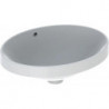 Lavabo à encastrer VariForm oval 500x400mm sans trou de robinetterieavec trop plein blanc