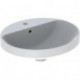 Lavabo à encastrer VariForm oval 500x450mm avec trou pour robinetavec trop plein blanc