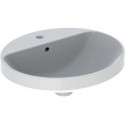 Lavabo à encastrer VariForm oval 500x450mm avec trou pour robinetavec trop plein blanc