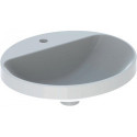 Lavabo à encastrer VariForm oval 500x450mm avec trou pour robinet sans trop plein blanc