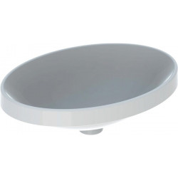Lavabo à encastrer VariForm oval 550x400mm sans trou de robinetterie sans trop plein blanc