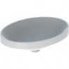 Lavabo à encastrer VariForm oval 550x400mm sans trou de robinetterie sans trop plein blanc