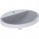 Lavabo à encastrer VariForm oval 550x450mm avec trou pour robinet sans trop plein blanc