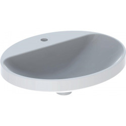 Lavabo à encastrer VariForm oval 550x450mm avec trou pour robinet sans trop plein blanc