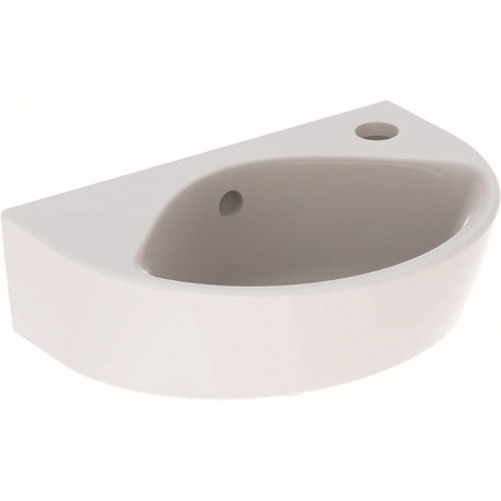 Lave-mains Geberit Renova, compact, Blanc, 36x14.8x25cm, troude robinetterie à droite