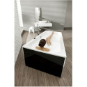 Baignoire trapézoïdale THASOS 1500 x 1000 x 490 mm, version gauche blanc HOESCH