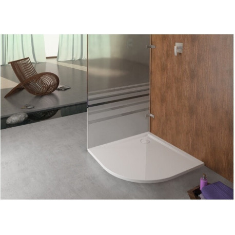 Receveur de douche quart de cercle Hoesch MUNA m AR 1000x1000x30mm blanc