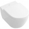 Cuvette Subway 2.0 370 x 560 mm, modèle suspendu, sortie horizontale, En porcelaine sanitaire, NF Blanc