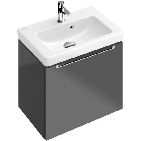 Lave-mains, 450 x 370 mm, Rectangulaire, pour robinetterie monotrou , troude robinetterie percé,avec trop-plein, En porcelaine sanitaire Blanc CeramicPlus