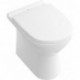 O.novo, Cuvette à fond creux, 360 x 560 mm, modèle sur pied, pour installation près du mur, sortie horizontale, sortie verticale possibleavec coude vario, En porcelaine sanitaire Blanc