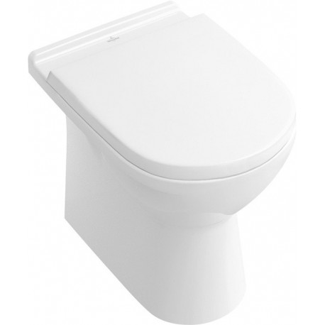 O.novo, Cuvette à fond creux, 360 x 560 mm, modèle sur pied, pour installation près du mur, sortie horizontale, sortie verticale possibleavec coude vario, En porcelaine sanitaire Blanc CeramicPlus