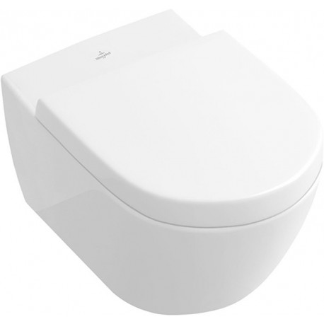 Cuvette Subway 2.0 370 x 560 mm, DirectFlush, modèle suspendu, sortie horizontale, En porcelaine sanitaire Blanc CeramicPlus