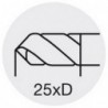 Foret pour perçage profond 25 x D, Ø m7/h7 : 10,0 mm, Long. totale 321 mm, Long. hélice 277 mm, Ø queue h6 : 10 mm