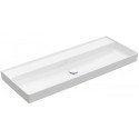 Collaro, Plans de toilette, 1200 x 470 mm, Rectangulaire, Modèle déposé, pour robinetterie murale, sans troude robinetterie, sans trop-plein, Blanc