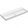 Collaro, Plans de toilette, 1200 x 470 mm, Rectangulaire, Modèle déposé, pour robinetterie murale, sans troude robinetterie, sans trop-plein, Blanc