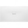 Squaro Infinity, Receveurs de douche rectangulaires, 750 x 40 x 15 mm, Rectangulaire, côté long découpé contre le mur, installation universelle Stone White