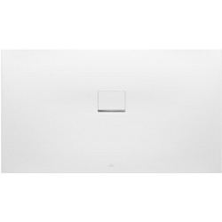 Squaro Infinity, Receveurs de douche sur mesure, 1000 x 40 x 15 mm, Rectangulaire, découpe pour encastrement à fleur Stone White