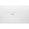 Squaro Infinity, Receveurs de douche rectangulaires, 700 x 40 x 15 mm, Rectangulaire, montage en angle, à gauche contre le mur Stone White