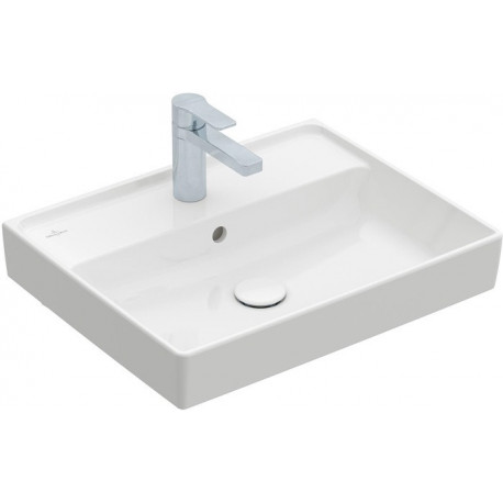 Collaro, Lavabos muraux, 550 x 440 mm, Rectangulaire, Modèle déposé, pour robinetterie murale, sans troude robinetterie, sans trop-pleinsur , Blanc CeramicPlus