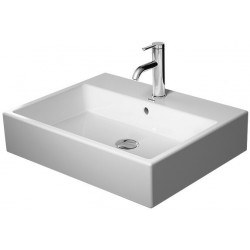Lavabo Duravit VERO AIRavec trop plein plage de robinettrie geschl 600x470mm 1 trou de robinetterie blanc