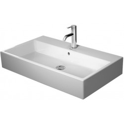 Lavabo Duravit VERO AIRavec trop plein plage de robinettrie 800x470mm sans trou de robinetterie blanc