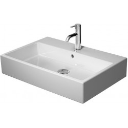Lavabo Duravit VERO AIR sans trop pleinavec plage de robinettrie geschl 700x470mm sans trou de robinetterie blanc