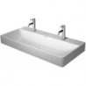 Lavabo Duravit DURASQUARE sans trop pleinavec plage de robinettrie 2 trous de robinetterie 1000x470mm blanc